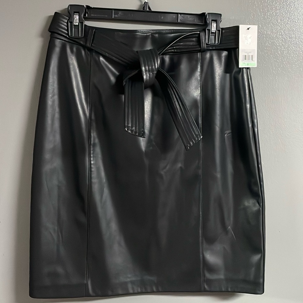 Calvin Klein Faux Leather Skirt